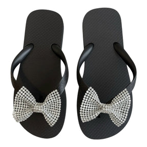 CRYSTAL BOW FLIP FLOP SANDALS (PREORDER) - PLANET SEA
