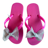 CRYSTAL BOW FLIP FLOP SANDALS (PREORDER) - PLANET SEA