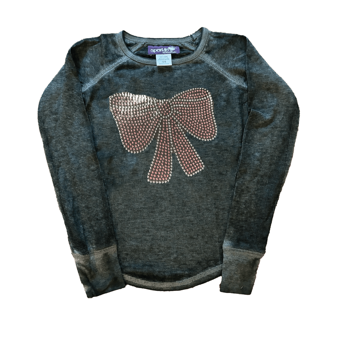 CRYSTAL BOW LONG SLEEVE TSHIRT (PREORDER) - SPARKLE BY STOOPHER