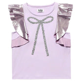 CRYSTAL BOW RUFFLE TOP (PREORDER) - MINI DREAMERS