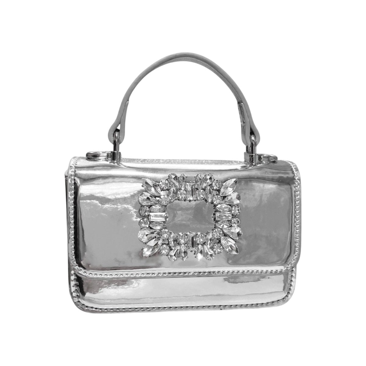 CRYSTAL BROOCH PATENT PURSE - DOE A DEAR