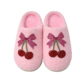 CRYSTAL CHERRY BOW SLIPPERS - BARI LYNN