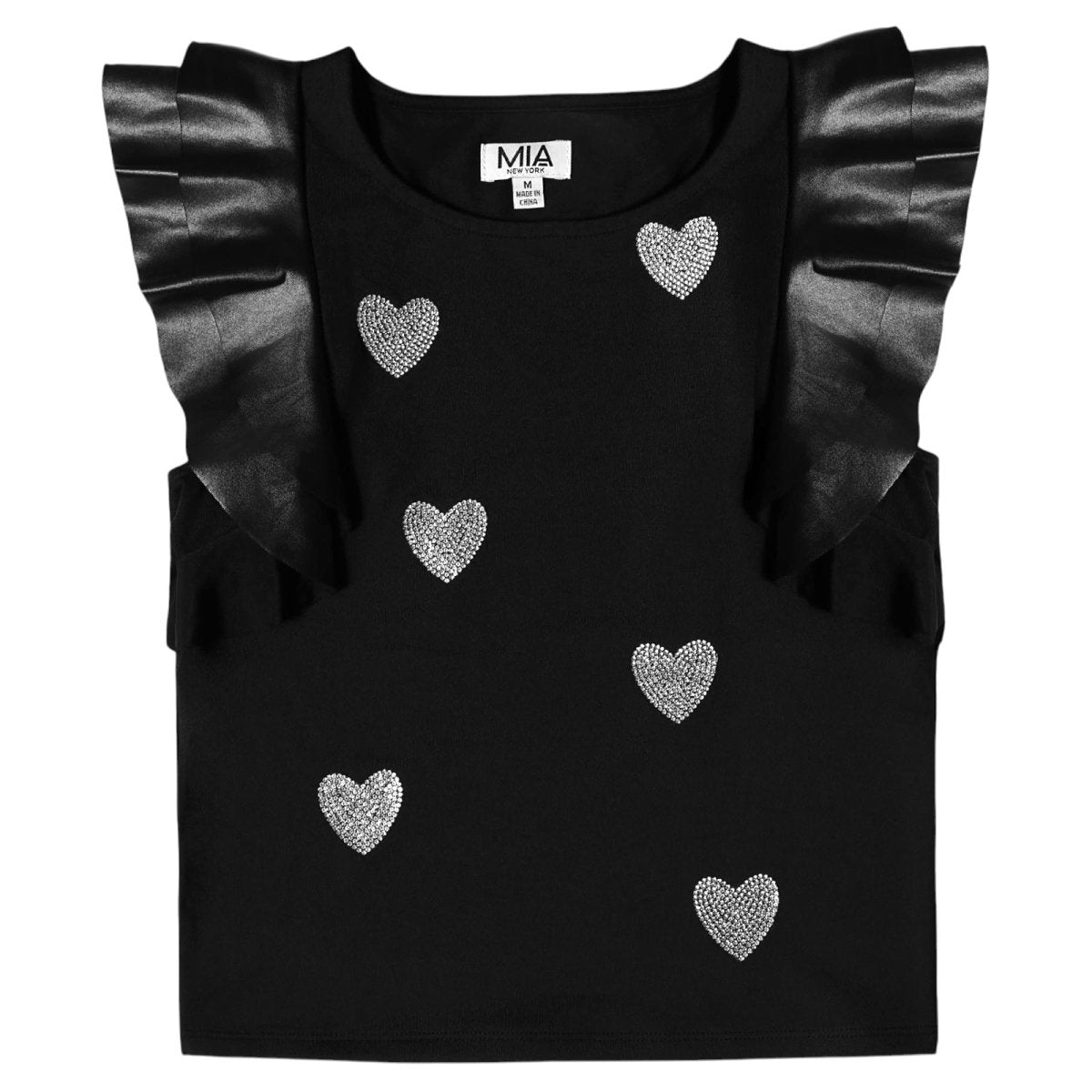 CRYSTAL HEART FLUTTER TOP (PREORDER) - MINI DREAMERS