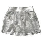 CRYSTAL HEART METALLIC SKORT - MIA NEW YORK - SKIRTS