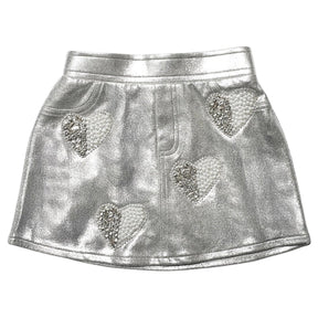 CRYSTAL HEART METALLIC SKORT - MIA NEW YORK - SKIRTS