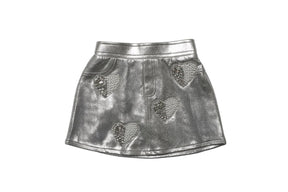 CRYSTAL HEART METALLIC SKORT (PREORDER) - MINI DREAMERS