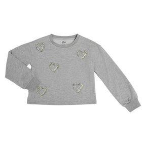 CRYSTAL HEART SWEATSHIRT (PREORDER) - SWEATERS