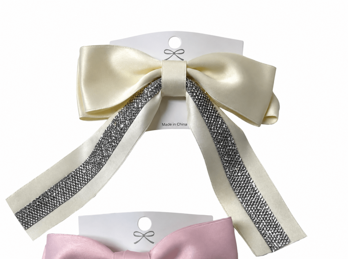 CRYSTAL LARGE BOW CLIP (PREORDER) - BARI LYNN