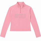 CRYSTAL SKI FLEECE ZIP LONG SLEEVE TOP - PARFUM DE FIT
