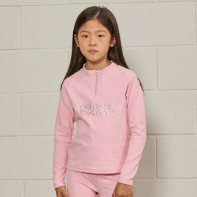 CRYSTAL SKI FLEECE ZIP LONG SLEEVE TOP  (PREORDER) - PARFUM DE FIT - LONG SLEEVE TOPS
