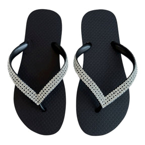 CRYSTAL STONE FLIP FLOP SANDALS (PREORDER) - PLANET SEA
