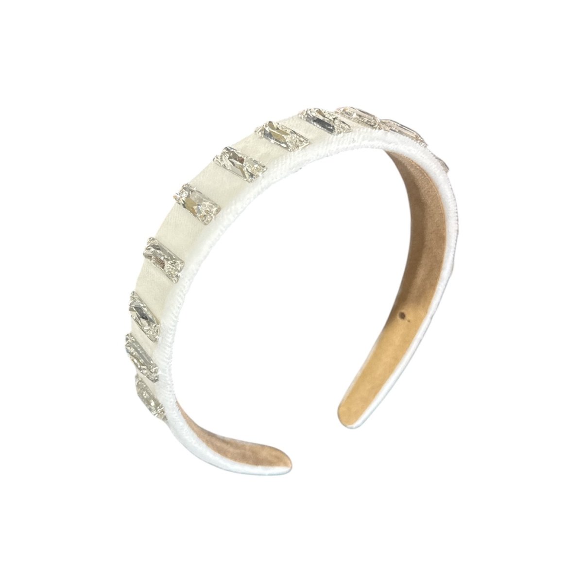 CRYSTAL STONE VELVET HEADBAND - HEADBANDS