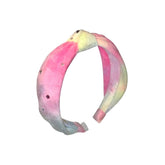 CRYSTAL TIE DYE PLUSH KNOT HEADBAND - BARI LYNN