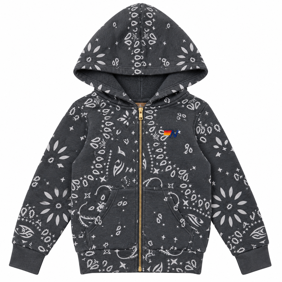 BANDANA ZIP UP HOODIE (UNISEX)