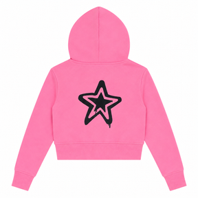 GRAFFITI STAR ZIP UP HOODIE