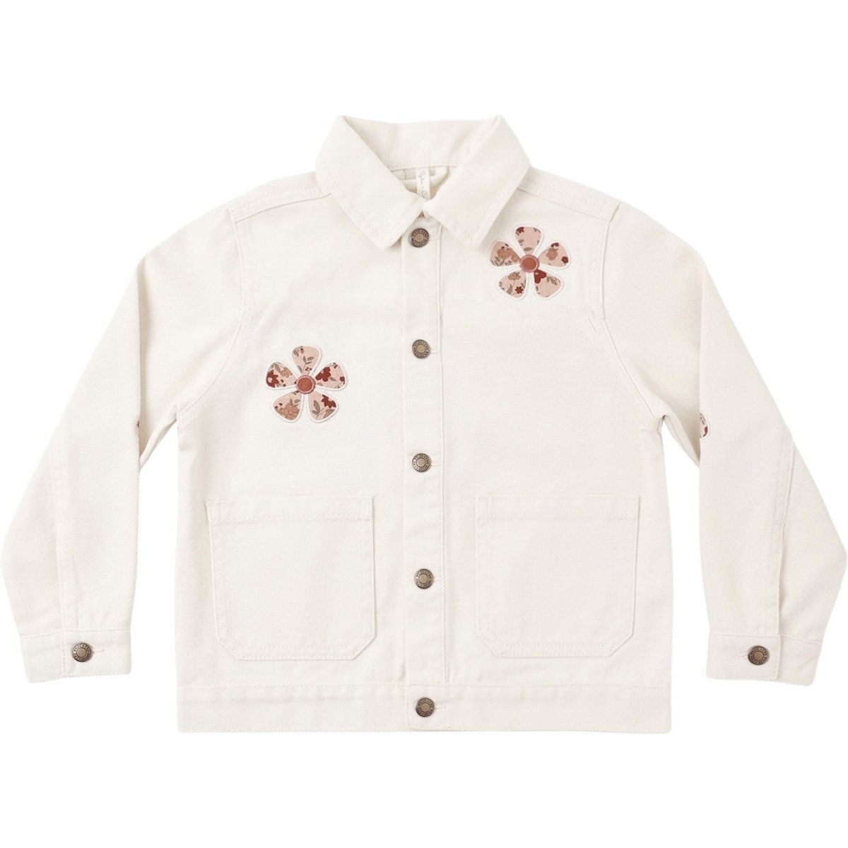DAISY PATCHES DENIM JACKET - RYLEE + CRU - JACKETS