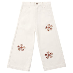 DAISY PATCHES STRAIGHT LEG DENIM PANTS - RYLEE + CRU - PANTS