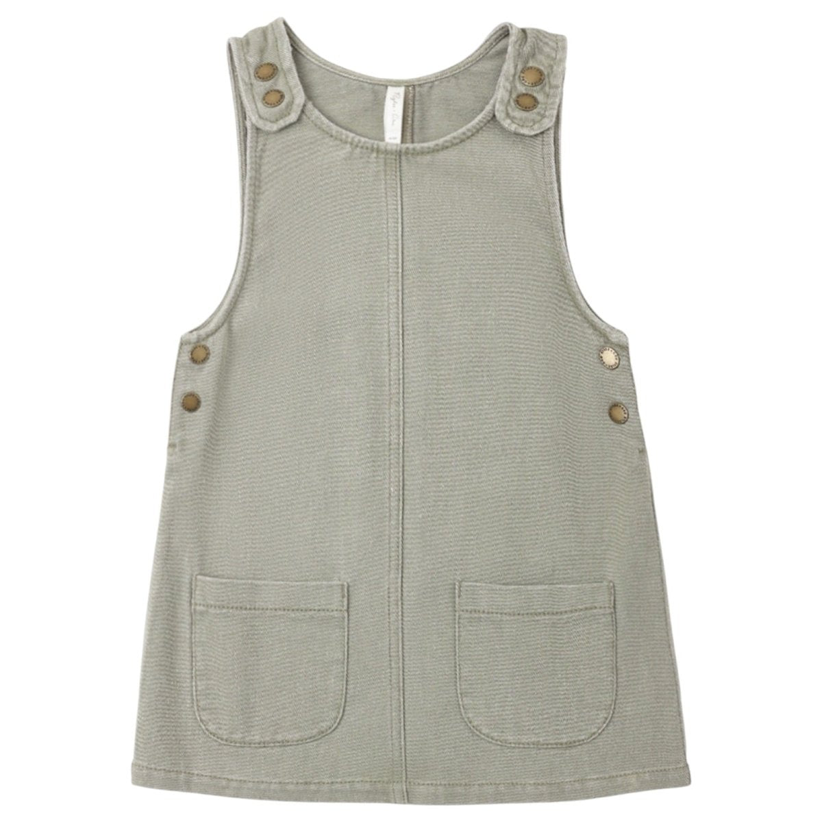 DARK SAGE ODETTE OVERALL DRESS - RYLEE + CRU - DRESSES