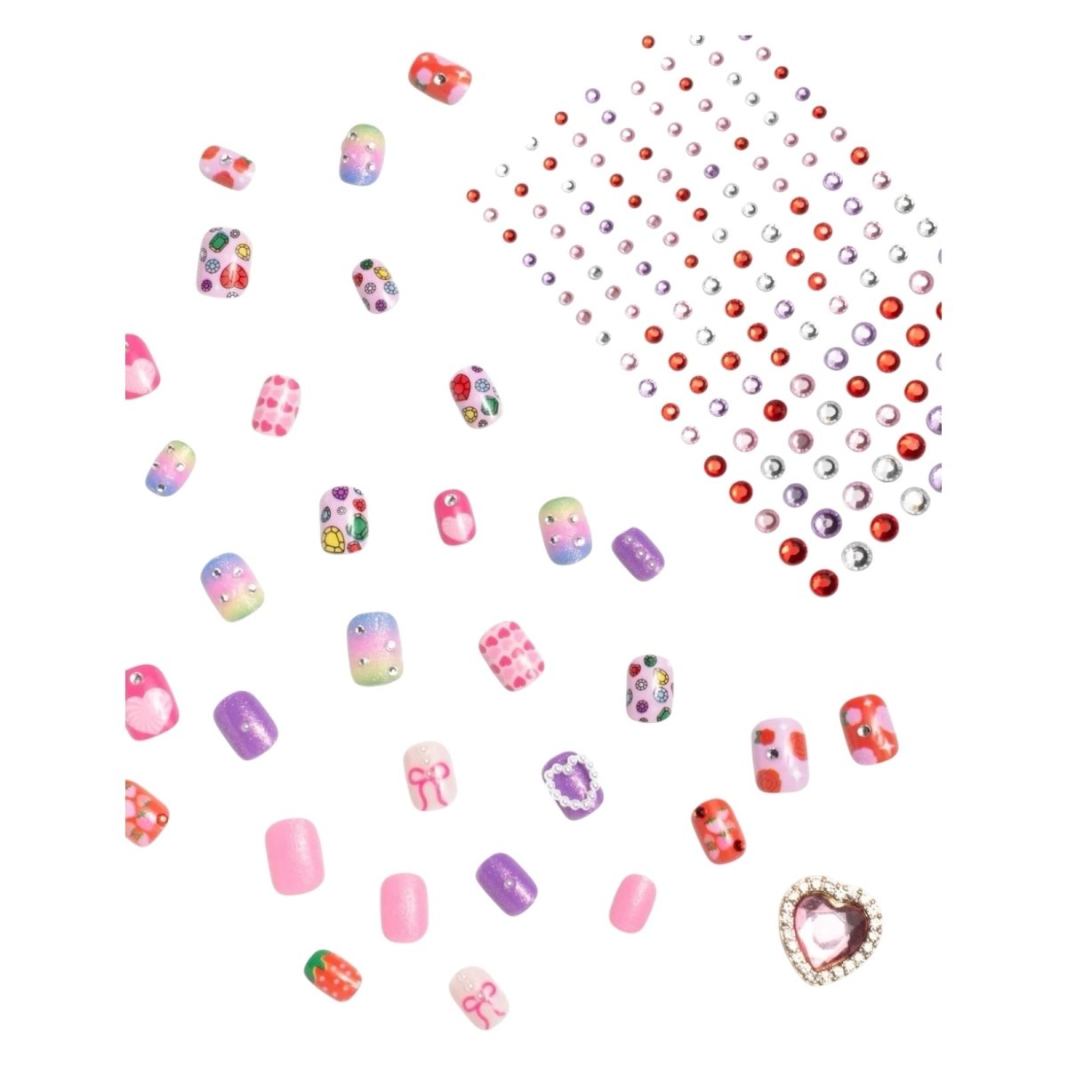 DAYS OF THE WEEK PRESS ON NAILS KIT - HEARTFELT - MAKEUP