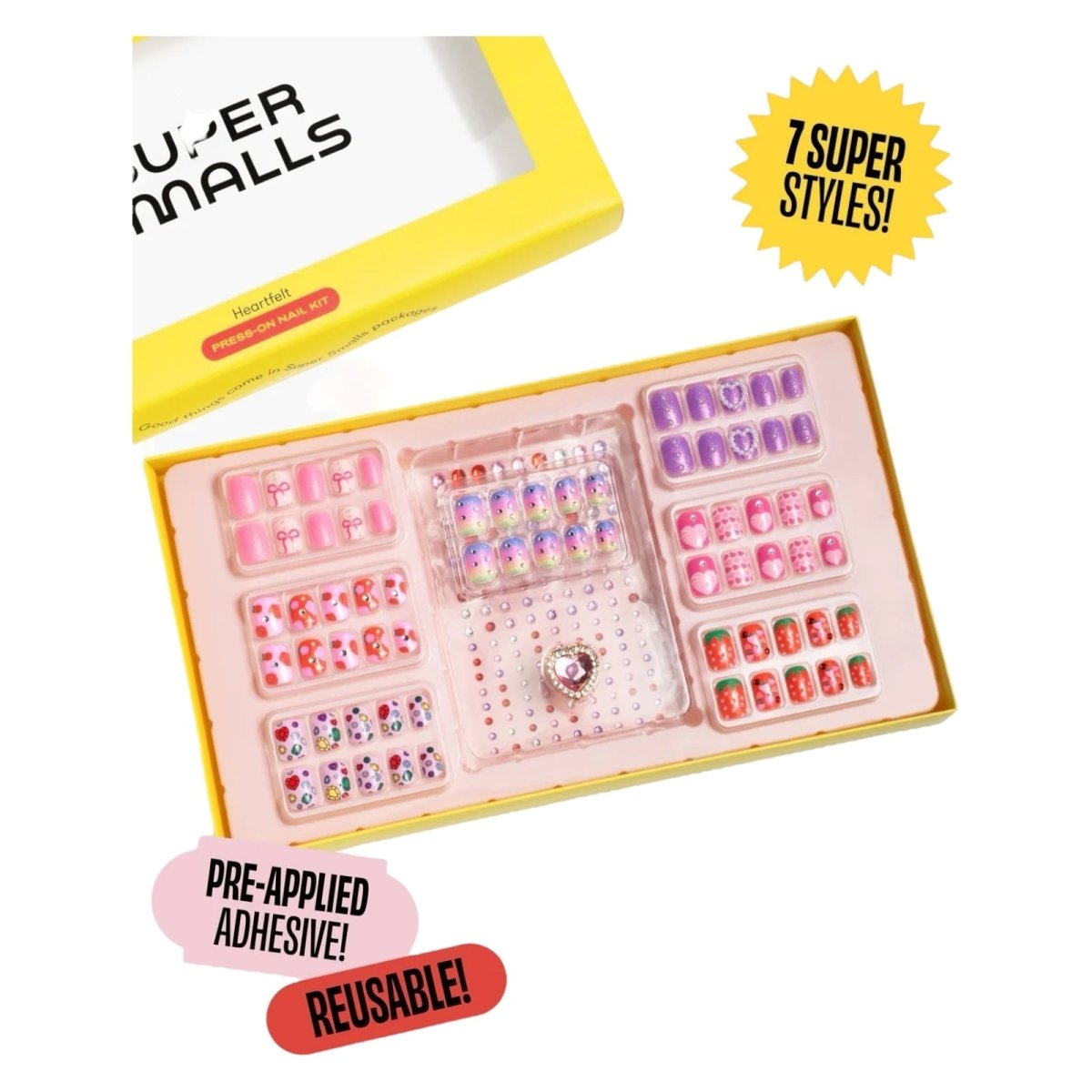 DAYS OF THE WEEK PRESS ON NAILS KIT - HEARTFELT (PREORDER) - SUPER SMALLS