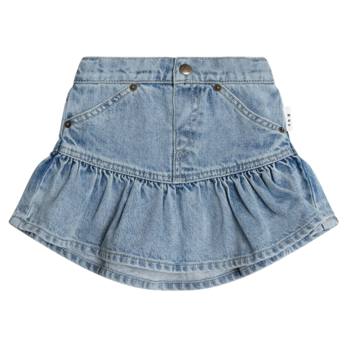 DENIM FRILL SKIRT (PREORDER) - HUXBABY