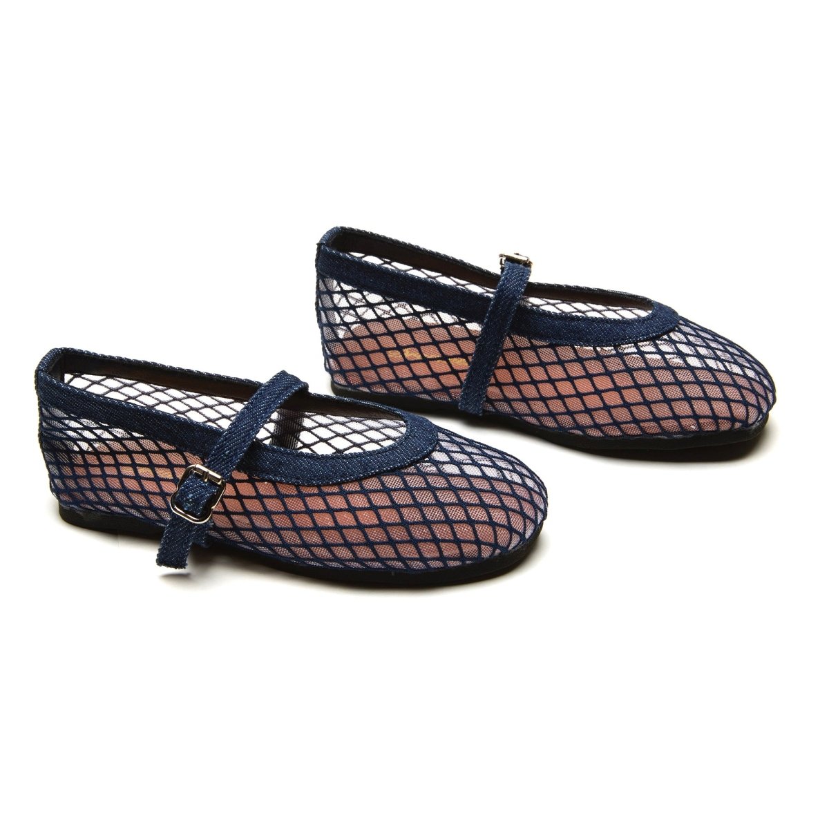 DENIM LALA MESH FLATS - MINI DREAMERS