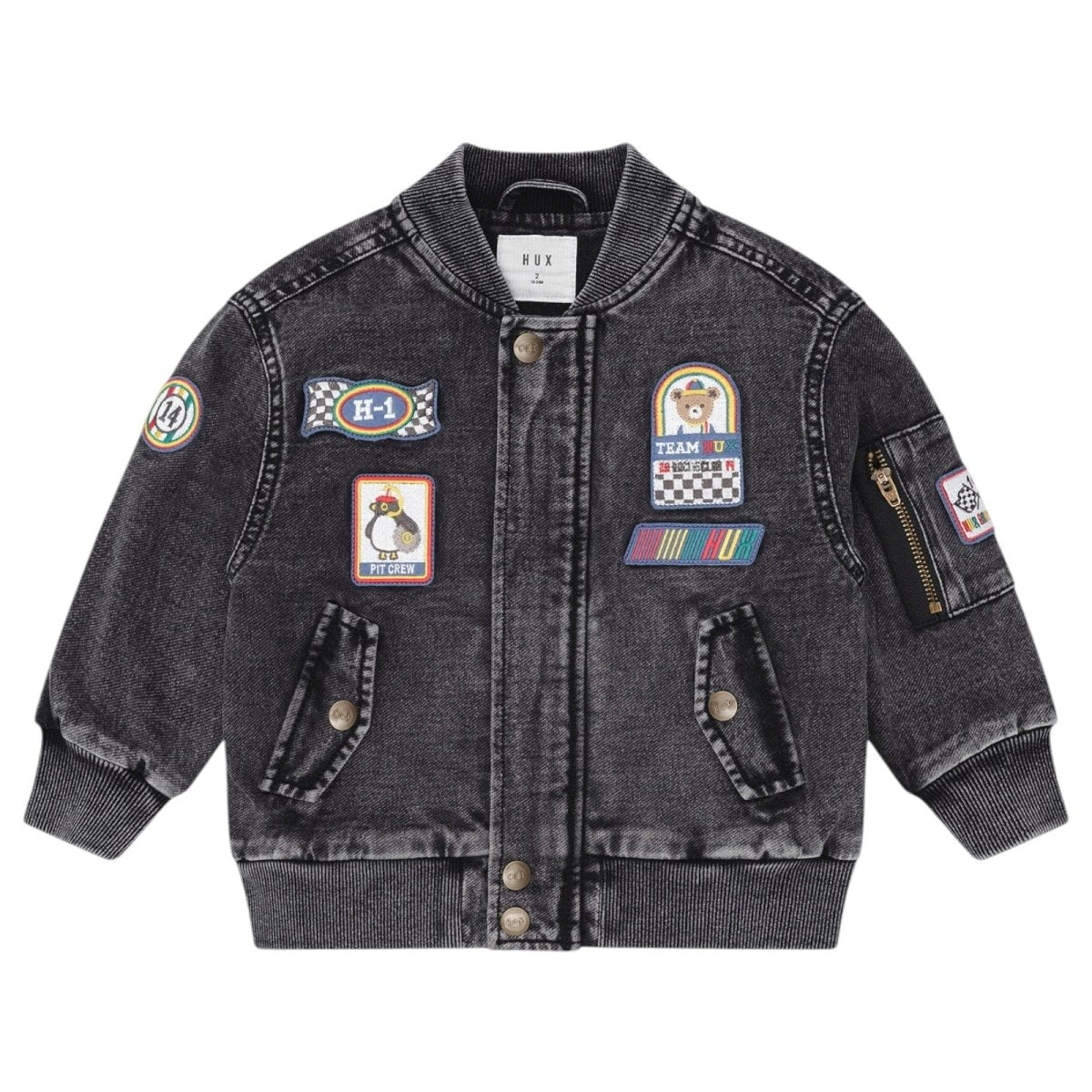 DENIM PATCHES JACKET (PREORDER) - HUXBABY
