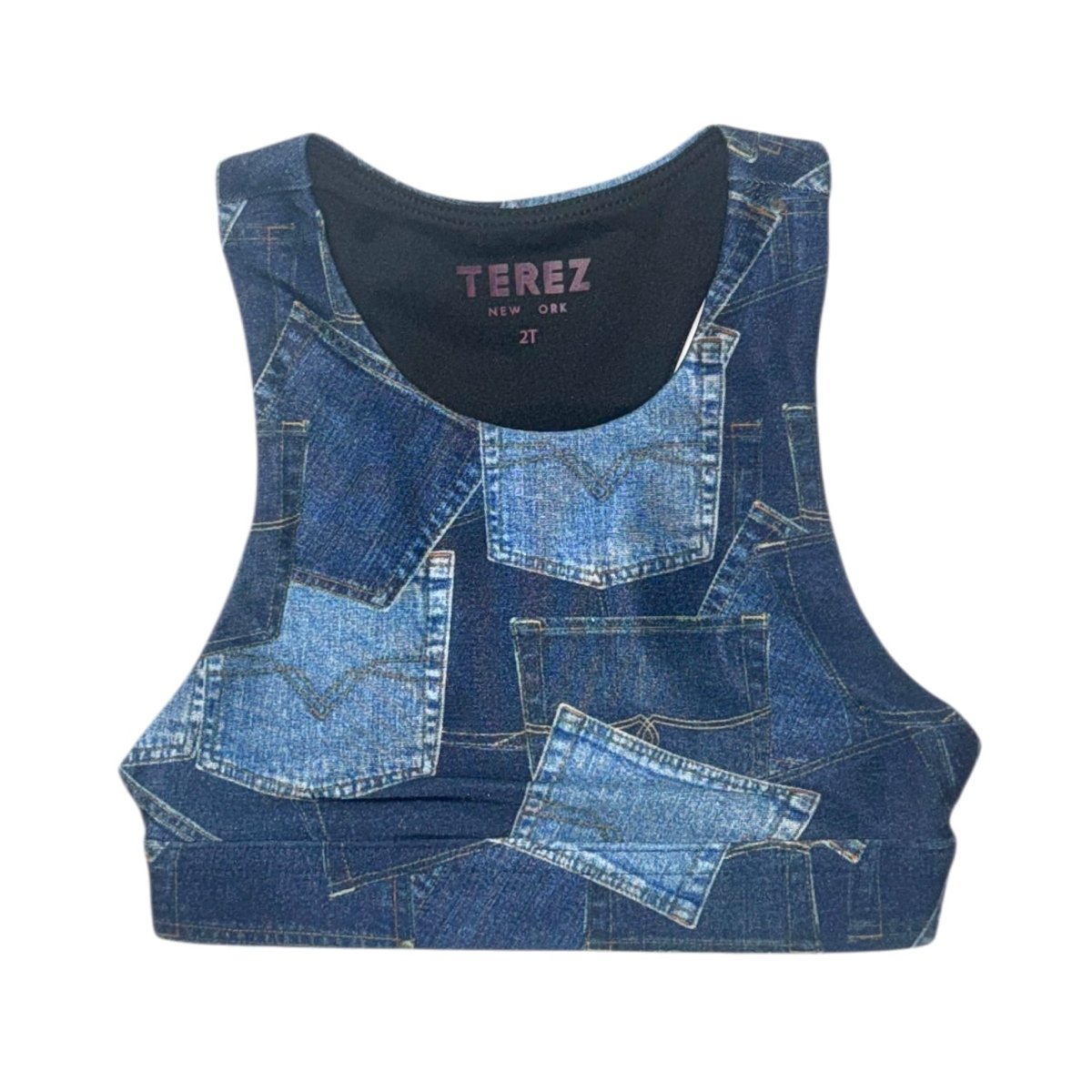 DENIM POCKETS SPORTS BRA - TEREZ