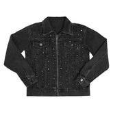 DENIM STUDDED JACKET (PREORDER) - JACKETS