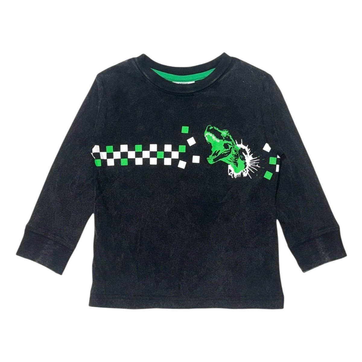 DINO CHECK LONG SLEEVE TSHIRT - LONG SLEEVE TOPS