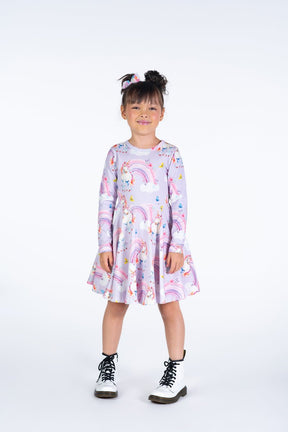 DREAMSCAPES WAISTED TWIRL DRESS (PREORDER) - ROCK YOUR BABY