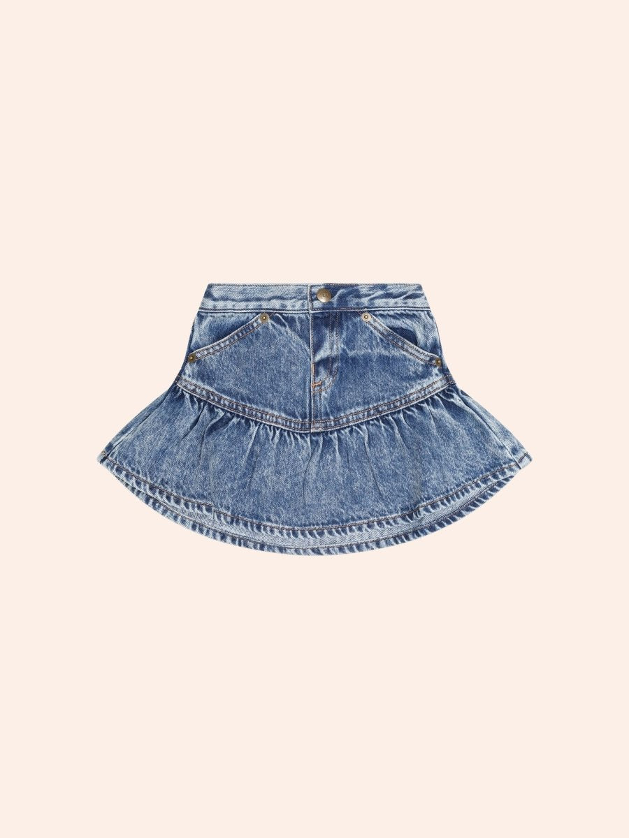 DREAMY DENIM SKIRT (PREORDER) - HUXBABY