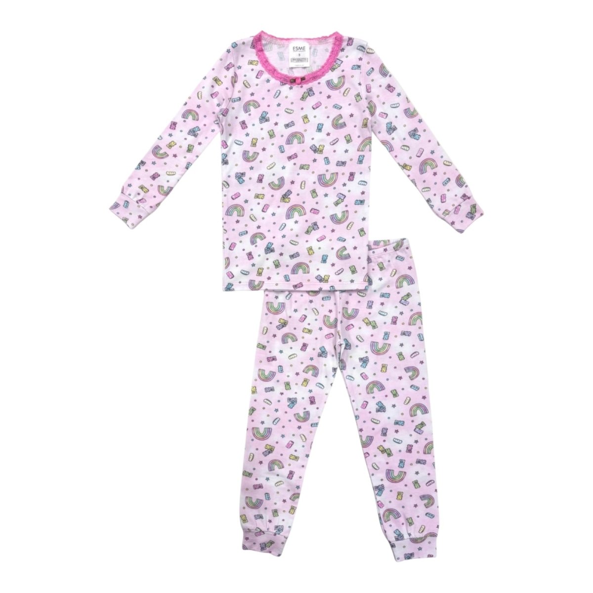 DREAMY RAINBOW & GUMMY BEAR LONG SLEEVE PJS - ESME