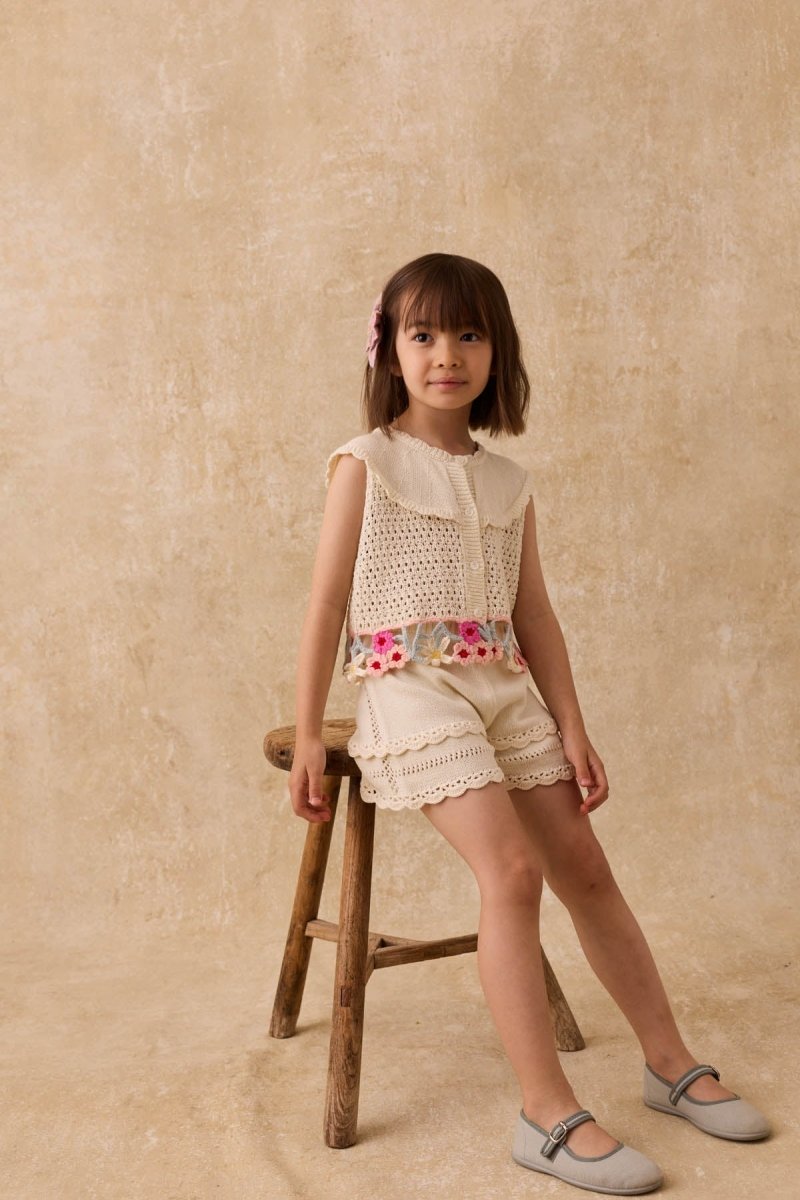 ELEA CROCHET FLORAL TOP (PREORDER) - BUTTON DOWNS