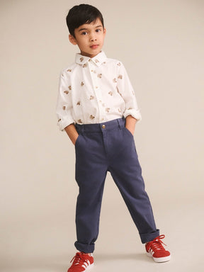 EMBROIDERED ALL OVER HUX BUTTON DOWN TOP (PREORDER) - HUXBABY - BUTTON DOWNS