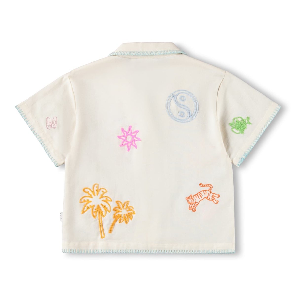 EMBROIDERED DOODLES ROSALLE BUTTON DOWN TOP (PREORDER) - MOLO