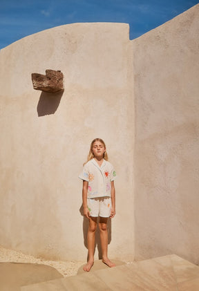 EMBROIDERED DOODLES ROSALLE BUTTON DOWN TOP (PREORDER) - MOLO