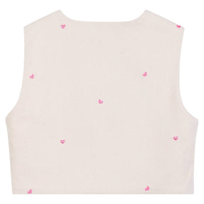 EMBROIDERED HEART VEST - VESTS