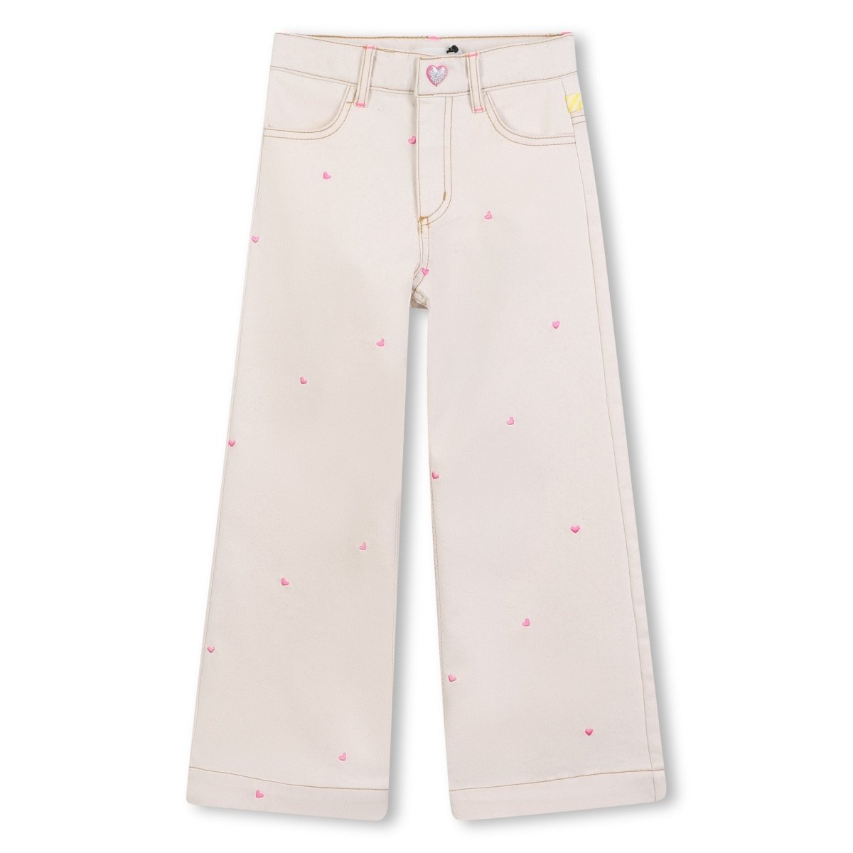 EMBROIDERED HEARTS PANTS (PREORDER) - BILLIEBLUSH