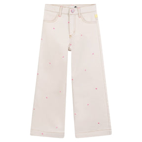 EMBROIDERED HEARTS PANTS - PANTS
