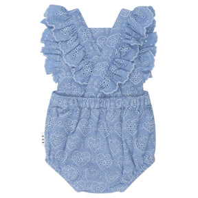 EMBROIDERED HEARTS ROMPER - HUXBABY