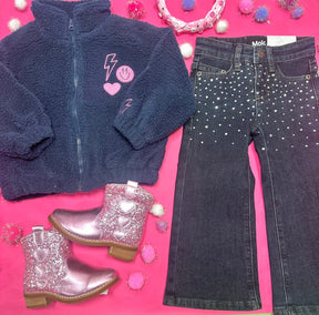 EMBROIDERED ICONS FUZZY SHERPA JACKET - CHASER KIDS