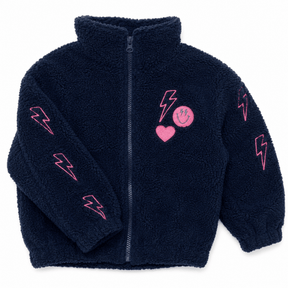 EMBROIDERED ICONS FUZZY SHERPA JACKET - CHASER KIDS