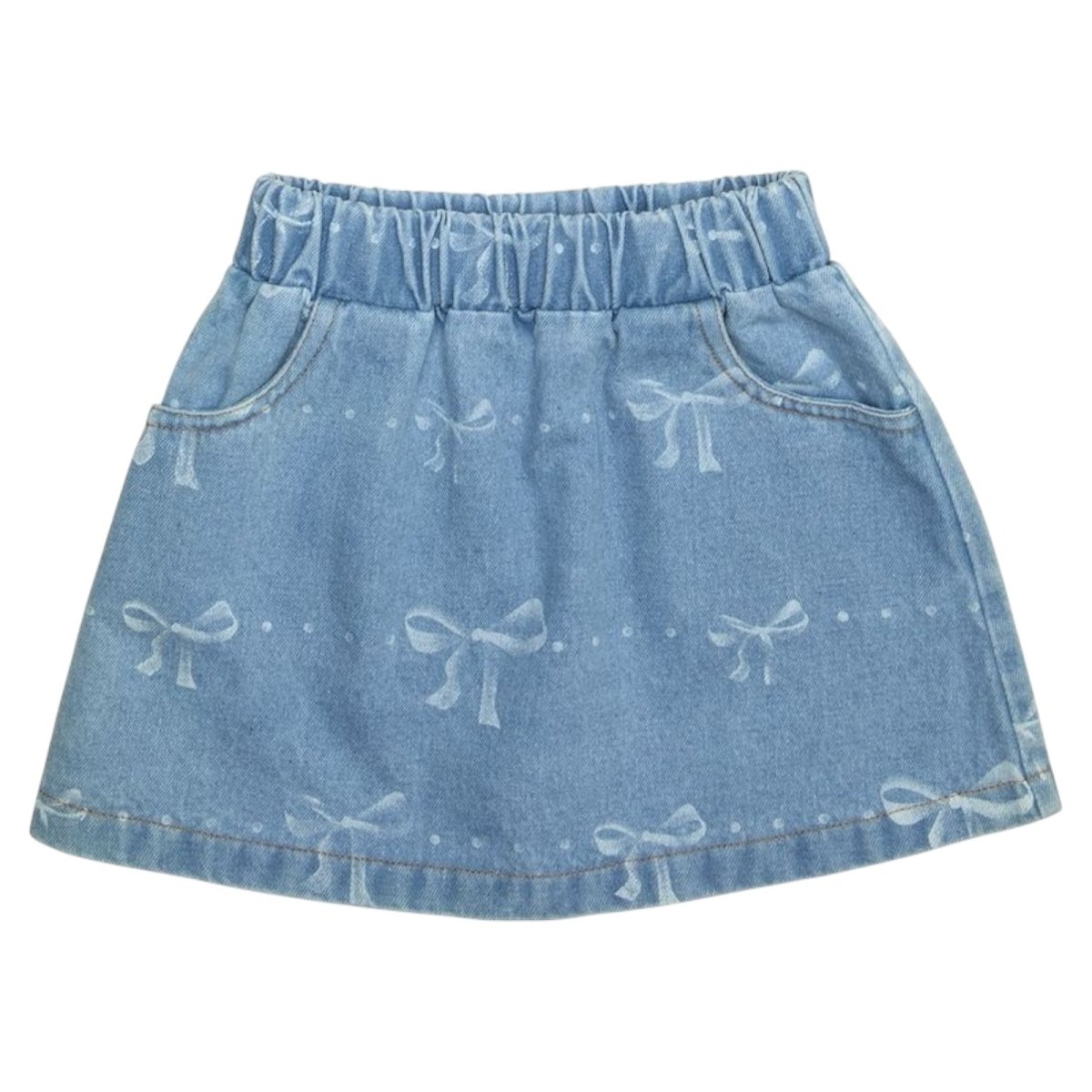 EMMA BOW DENIM SKIRT - MINI DREAMERS