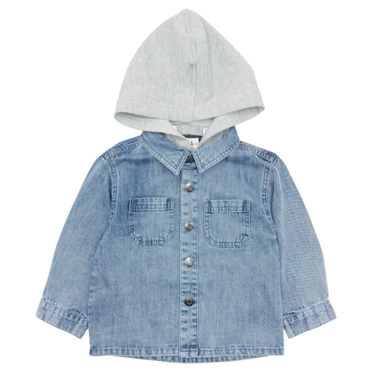 ETHAN DENIM SHACKET - FEATHER 4 ARROW