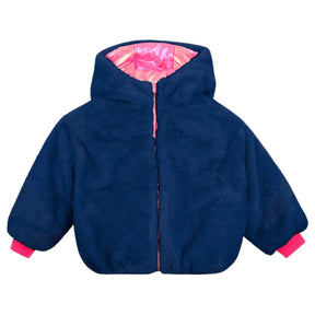 FAUX FUR REVERSIBLE METALLIC PUFFER JACKET (PREORDER) - BILLIEBLUSH