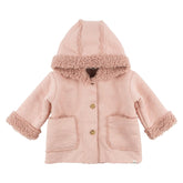 FAUX SUEDE SHERPA COAT (PREORDER) - JACKETS