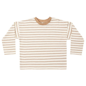 FAWN STRIPE CAMDEN LONG SLEEVE TSHIRT - RYLEE + CRU - LONG SLEEVE TOPS