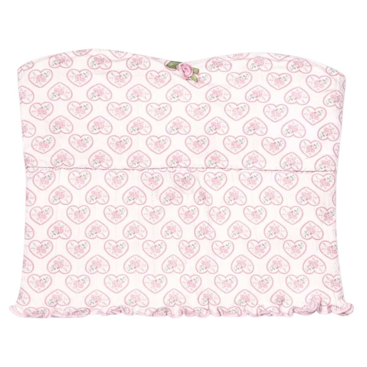 FELICTY PICOT EDGE HEART TUBE TOP - KATIE J NYC