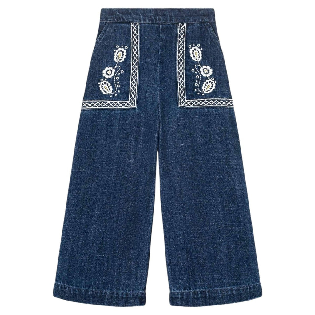 FLOFI STONE EMBROIDERED PANTS by LOUISE MISHA KIDS | Kids Fashion